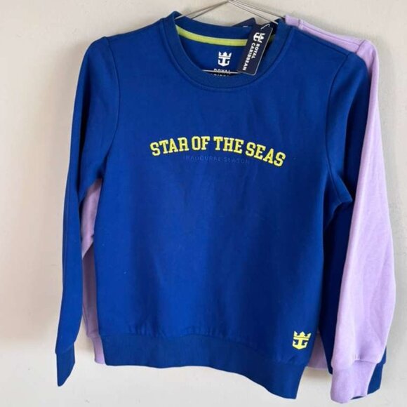 Royal Carribean Womens Stars Of The Seas Set of 2 Sweater Purple Blue Size Small - Picture 9 of 12